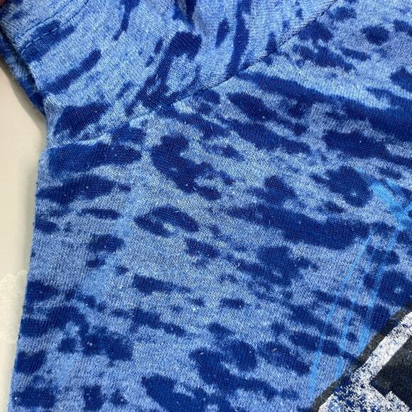 Def Leopard blue Burnout Short Sleeve Pour Some Sugar Jr Large Women's Small - Picture 7 of 8